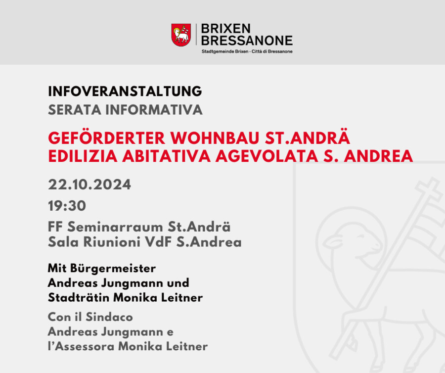 Informationsabend – Geförderter Wohnbau in St. Andrä 