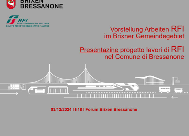 Öffentliche Informationsveranstaltung zu den geplanten Arbeiten der RFI im Brixner Gemeindegebiet