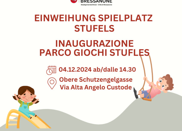 Einweihung des neuen Spielplatzes in Stufels