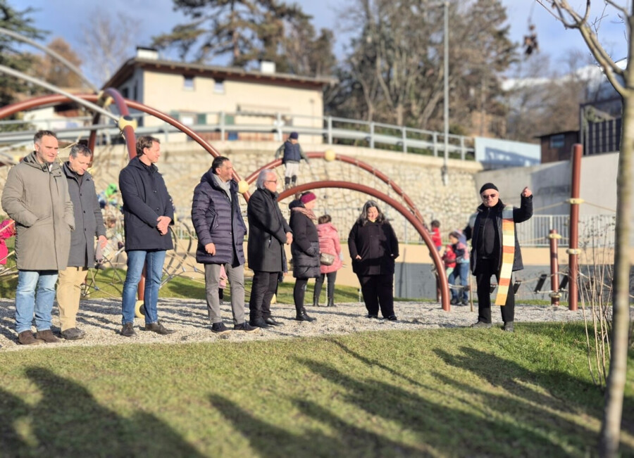 Inaugurazione del nuovo parco giochi in via Schutzengel a Stufles